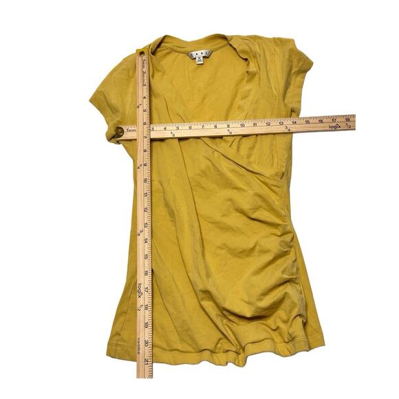 Cabi Size Medium Vintage Cotton Full Length Flattering Plunging Short Sleeve Top - Picture 3 of 4